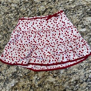 Gymboree Pink Cherry Print Skirt with Red Accents